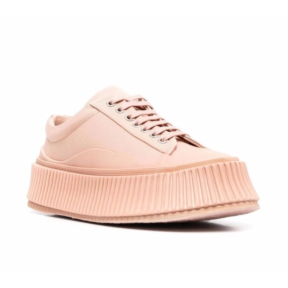 Jil Sander Blush Ribbed Sole Sneakers Sz 11 - Picture 2 of 11